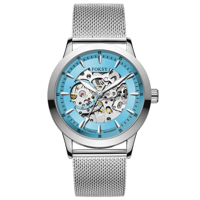 Private Label High Quality Vintage Custom Wholesale Mechanical Wristwatch Men Wrist Luxury Custom Hand OEM Alloy Case Leather Strap ODM Automatic Skeleton Watch