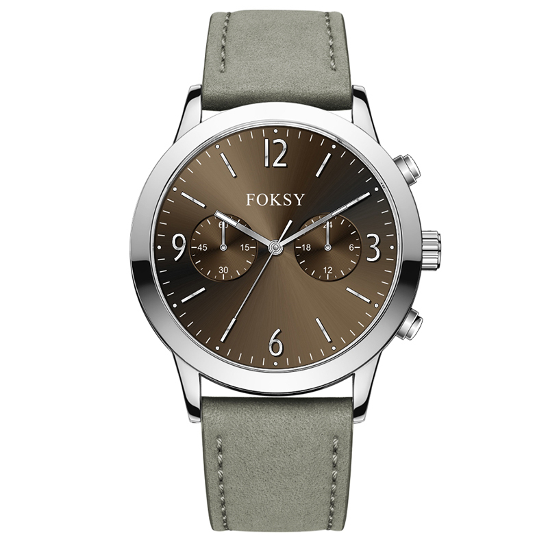 Minimalist Watch Wristwatch Luxury Mesh Strap Custom Logo Multi-function Fashion Alloy Case Leather Strap Men Wristwatch Hand Quartz Watch Chronograph Manufacturer for Men