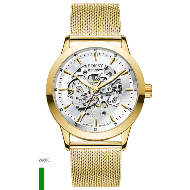 Private Label High Quality Vintage Custom Wholesale Mechanical Wristwatch Men Wrist Luxury Custom Hand OEM Alloy Case Leather Strap ODM Automatic Skeleton Watch