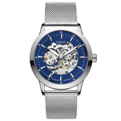 Private Label High Quality Vintage Custom Wholesale Mechanical Wristwatch Men Wrist Luxury Custom Hand OEM Alloy Case Leather Strap ODM Automatic Skeleton Watch