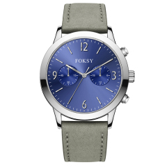 Minimalist Watch Wristwatch Luxury Mesh Strap Custom Logo Multi-function Fashion Alloy Case Leather Strap Men Wristwatch Hand Quartz Watch Chronograph Manufacturer for Men