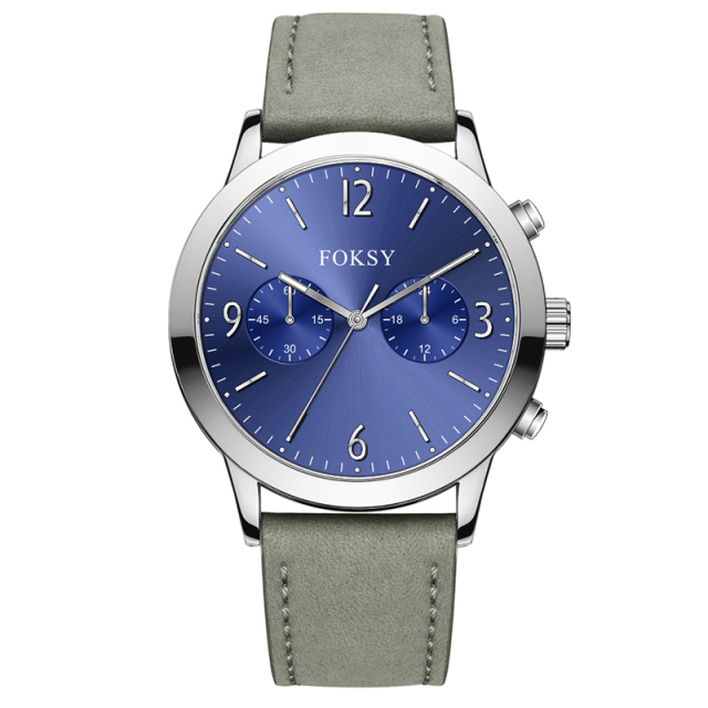 Minimalist Watch Wristwatch Luxury Mesh Strap Custom Logo Multi-function Fashion Alloy Case Leather Strap Men Wristwatch Hand Quartz Watch Chronograph Manufacturer for Men