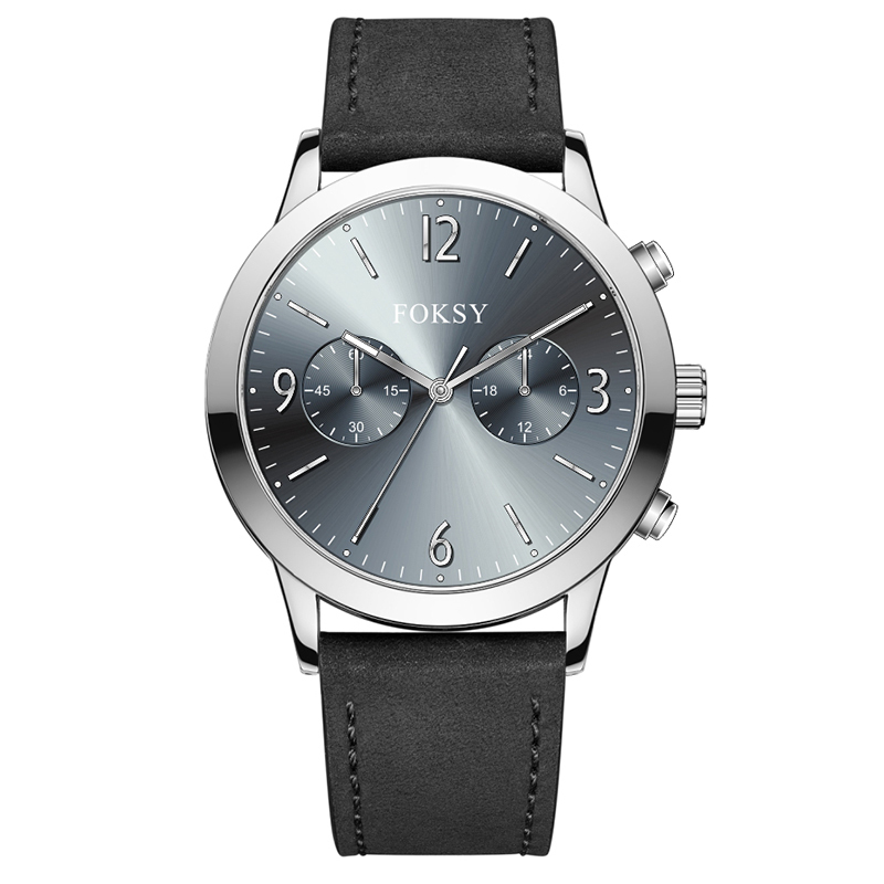 Minimalist Watch Wristwatch Luxury Mesh Strap Custom Logo Multi-function Fashion Alloy Case Leather Strap Men Wristwatch Hand Quartz Watch Chronograph Manufacturer for Men
