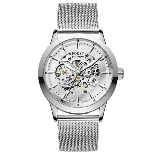 Private Label High Quality Vintage Custom Wholesale Mechanical Wristwatch Men Wrist Luxury Custom Hand OEM Alloy Case Leather Strap ODM Automatic Skeleton Watch