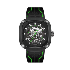 Top Chinese Auto Movement Luxury Stainless Steel Back Wrist Mechanical Skeleton Automatic Watch for Men