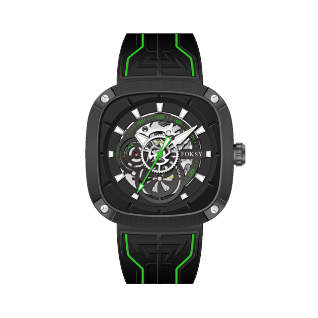 Top Chinese Auto Movement Luxury Stainless Steel Back Wrist Mechanical Skeleton Automatic Watch for Men