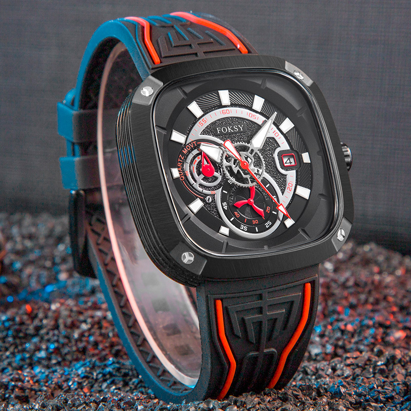 Classic Original Waterproof Minimalist Wrist Luxury Stainless Steel Square Shape Watch for Men