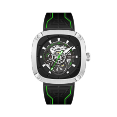 Top Chinese Auto Movement Luxury Stainless Steel Back Wrist Mechanical Skeleton Automatic Watch for Men