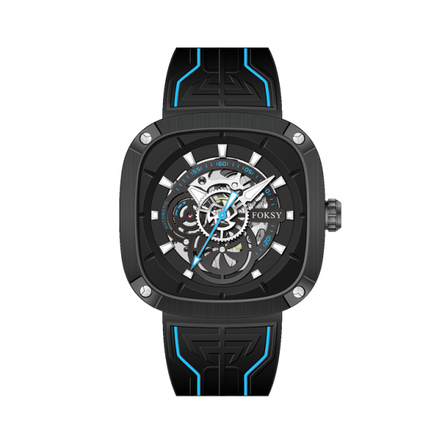 Top Chinese Auto Movement Luxury Stainless Steel Back Wrist Mechanical Skeleton Automatic Watch for Men