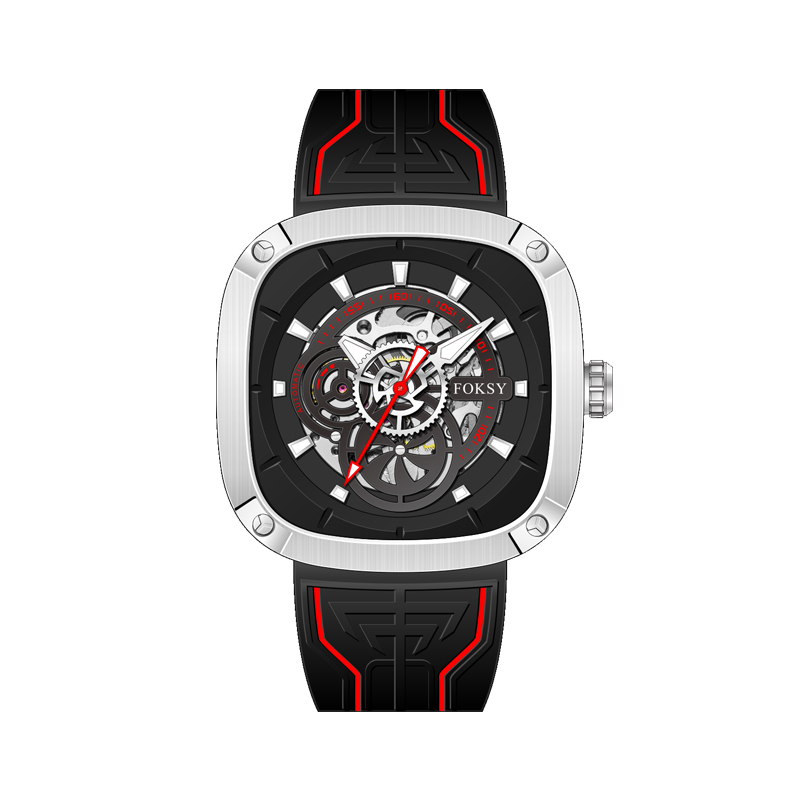 Top Chinese Auto Movement Luxury Stainless Steel Back Wrist Mechanical Skeleton Automatic Watch for Men