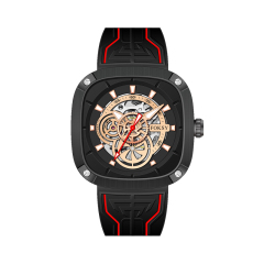 Top Chinese Auto Movement Luxury Stainless Steel Back Wrist Mechanical Skeleton Automatic Watch for Men
