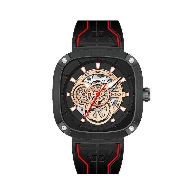 Top Chinese Auto Movement Luxury Stainless Steel Back Wrist Mechanical Skeleton Automatic Watch for Men