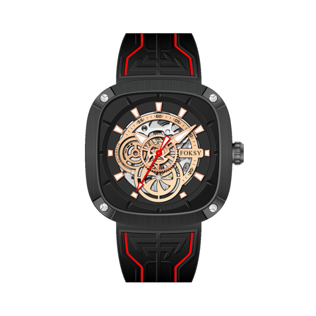 Top Chinese Auto Movement Luxury Stainless Steel Back Wrist Mechanical Skeleton Automatic Watch for Men