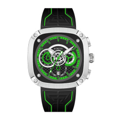 OEM ODM Alloy Custom Logo Men Leather Strap Fashion Wrist Square Quartz Chronograph Luxury Watch For Men