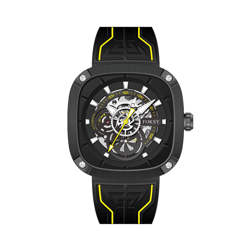 Top Chinese Auto Movement Luxury Stainless Steel Back Wrist Mechanical Skeleton Automatic Watch for Men
