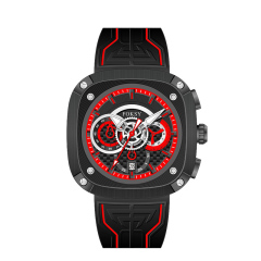 OEM ODM Alloy Custom Logo Men Leather Strap Fashion Wrist Square Quartz Chronograph Luxury Watch For Men