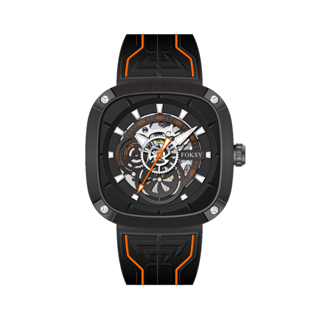 Top Chinese Auto Movement Luxury Stainless Steel Back Wrist Mechanical Skeleton Automatic Watch for Men