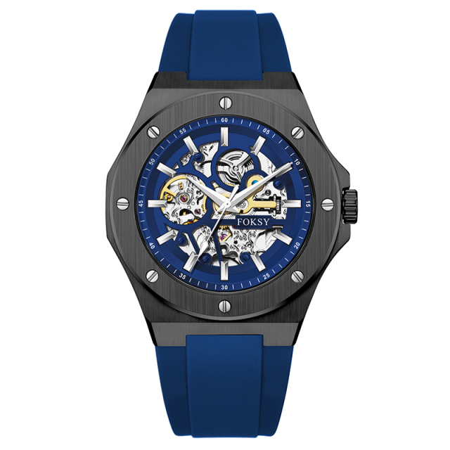 Custom Logo Mechanical Automatic trending fashion watch Waterproof Stainless Steel Wristwatch for Men