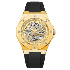 Custom Logo Mechanical Automatic trending fashion watch Waterproof Stainless Steel Wristwatch for Men