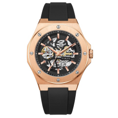 Custom Logo Mechanical Automatic trending fashion watch Waterproof Stainless Steel Wristwatch for Men