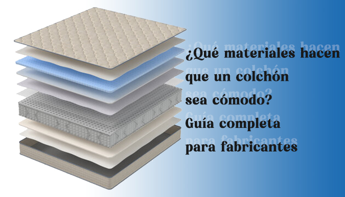 ¿Qué materiales hacen que un colchón sea cómodo? Guía completa para fabricantes
