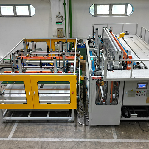 Automatic mattress film packing machine