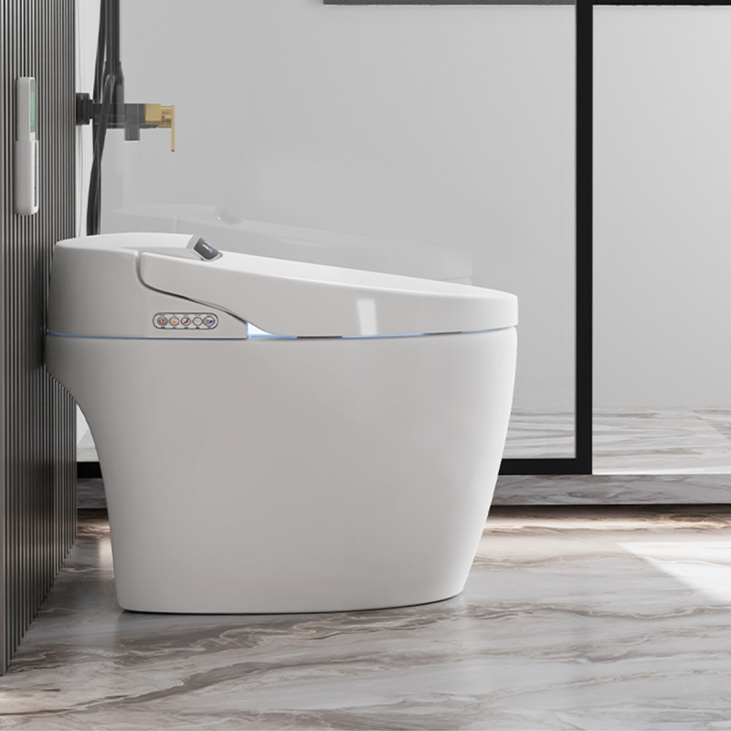 1.28 GPF Single Flush Toilet with Intelligent Smart Bidet Seat and Wireless Remote Control, Chair Height, Auto Flush, Auto Open & Auto Close