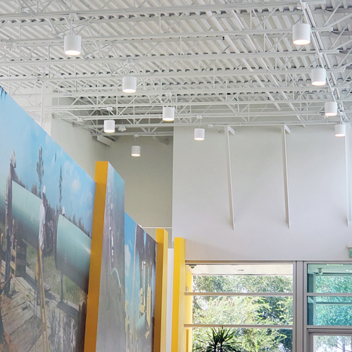 8inch LED Cylinder in office