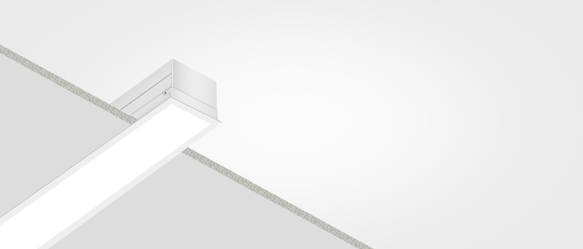 Wall mounted installation ZETA 3.8 Linear Recessed led light