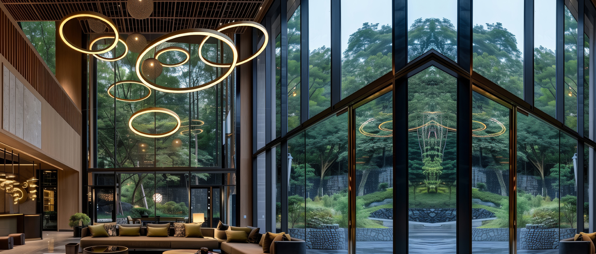round light in hotel