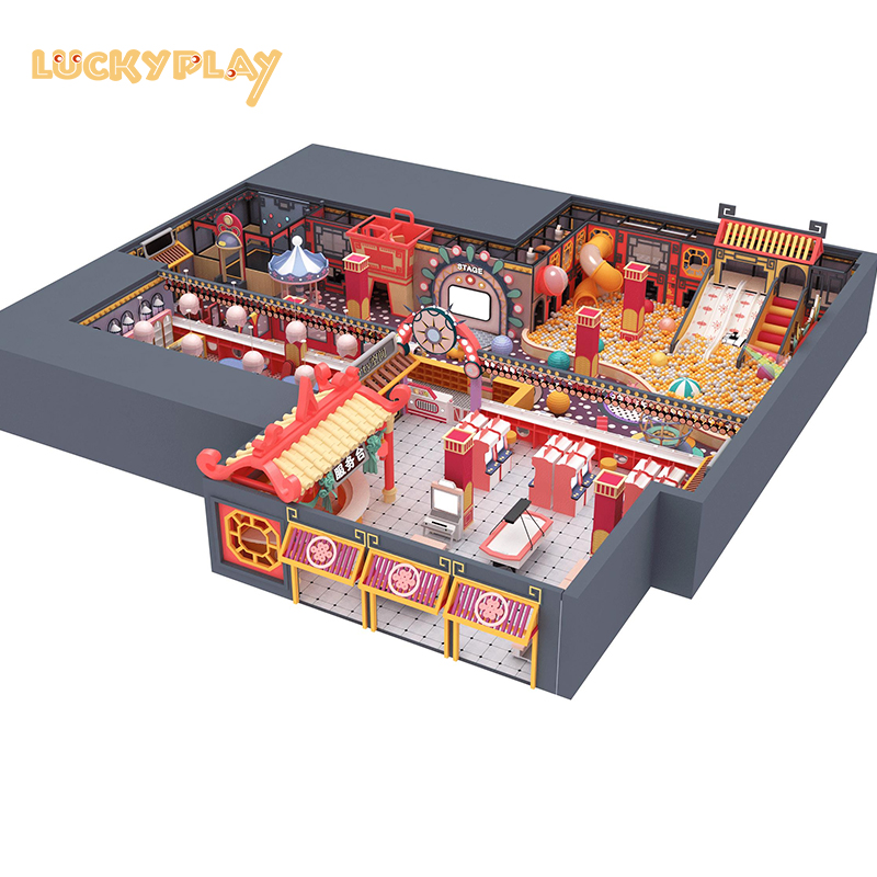 Red Chinese theme indoor playground