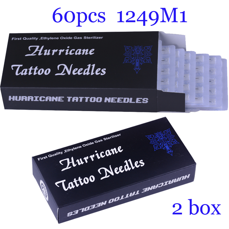 100Pcs Single Stack Magnum Super Quality Hurricane Tattoo Needles 1249M1 with 2BOX