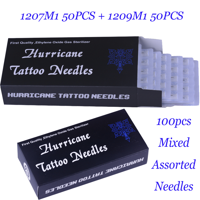 100Pcs Mixed size Hurricane tattoo needle 7M1/9M1 50pcs of each