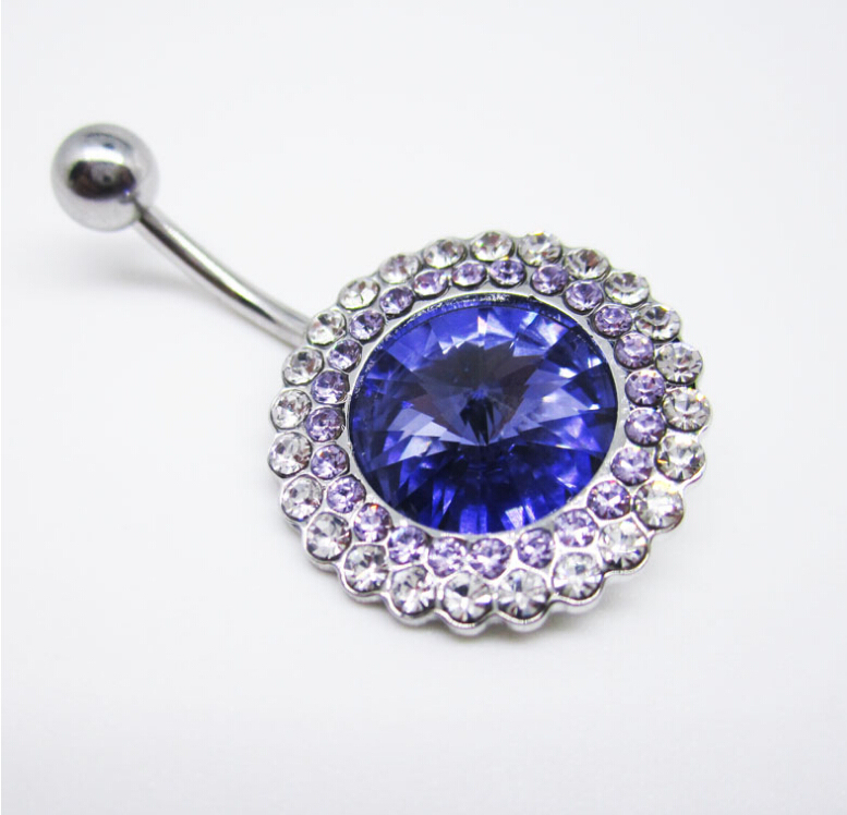 Fashion Navel Rings Clear Body Surgical Piercing Jewelry
