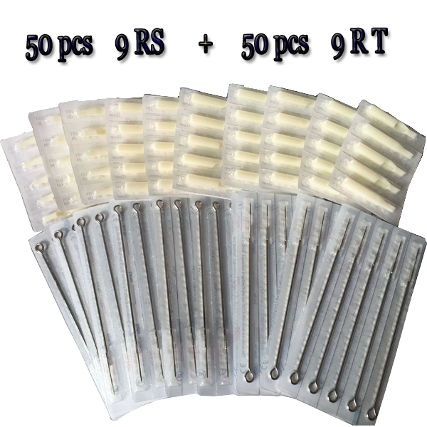 9RS Tattoo needles+ 9RT  Disposable White Tips