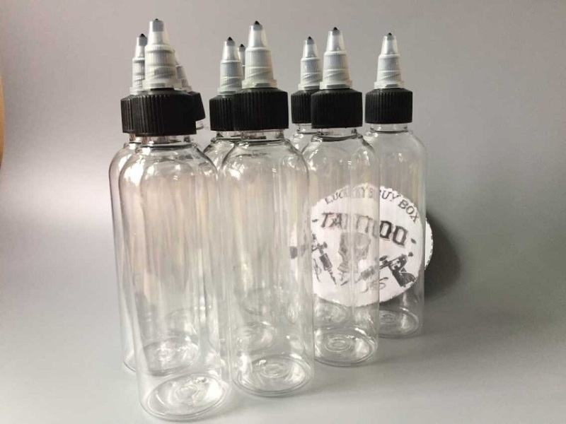 90ML Empty Plastic Tattoo Ink Pigment Clear Bottle Supplies