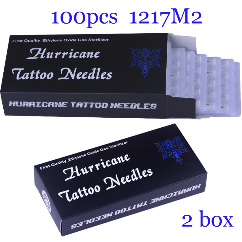 100Pcs Double Stack Magnum Super Quality Hurricane Tattoo Needles 1217M2 with 2BOX