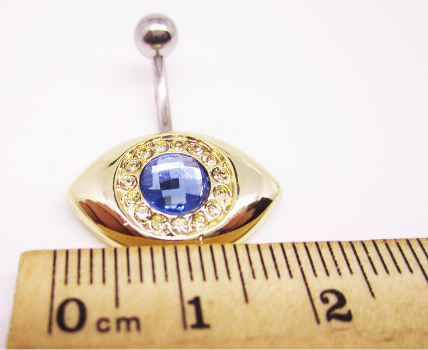 eye Navel Rings Clear Body Surgical Piercing Jewelry Steel Navel Ring Belly Button Bar Star New