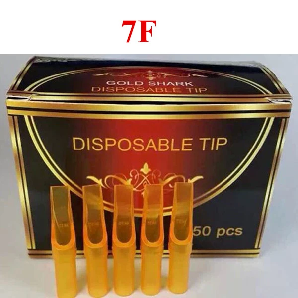 7F- 250pcs Yellow Plastic Disposable Tips