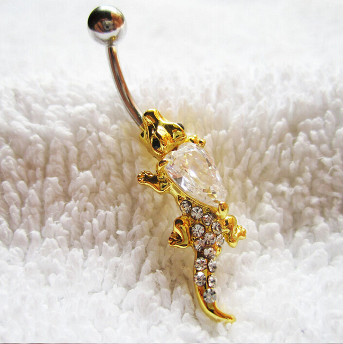 Crocodile Navel Rings Clear Body Surgical Piercing Jewelry