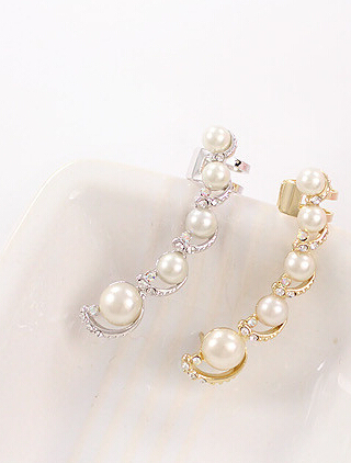 Ear hole unilateral ear clip NEW Fashion Ear Hook Plated Crystal Rhinestone Stud Ear