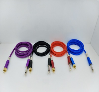 1.8m silicone RCA Cord Blue