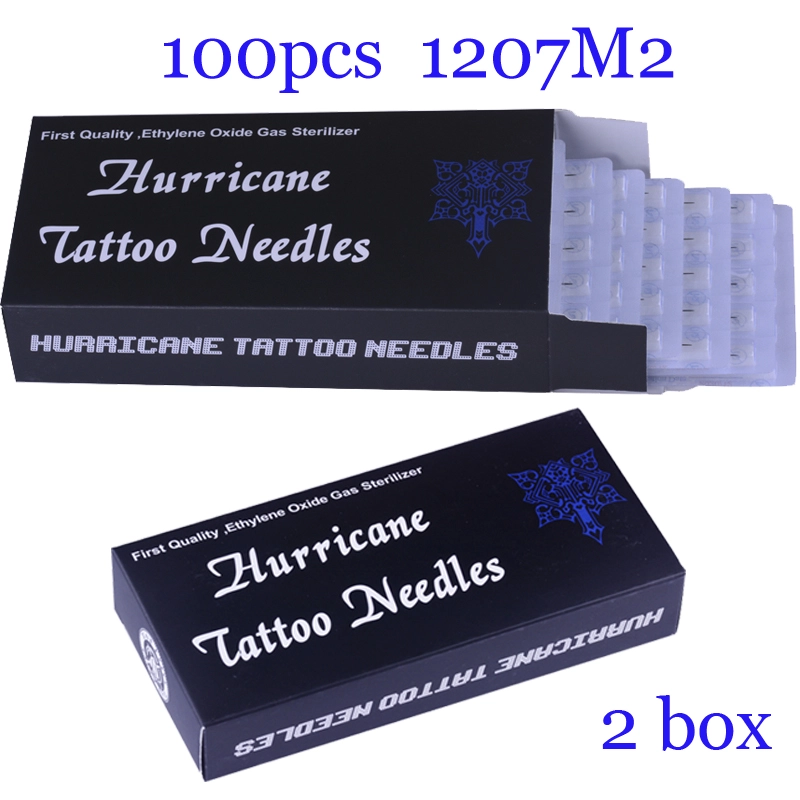 100Pcs Double Stack Magnum Super Quality Hurricane Tattoo Needles 1207M2 with 2BOX