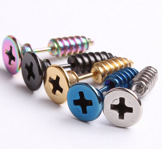 1 pcs Fashion stud earrings G - Dragon gd cool screw stud earrings Ear stud Earrings Jewelry