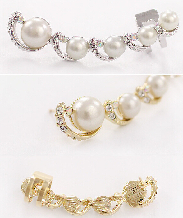 Ear hole unilateral ear clip NEW Fashion Ear Hook Plated Crystal Rhinestone Stud Ear