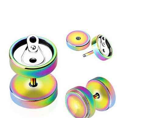 2pcs Titanium steel allergy 8/8 m based on tank stud earrings Ear stud Earrings Jewelry