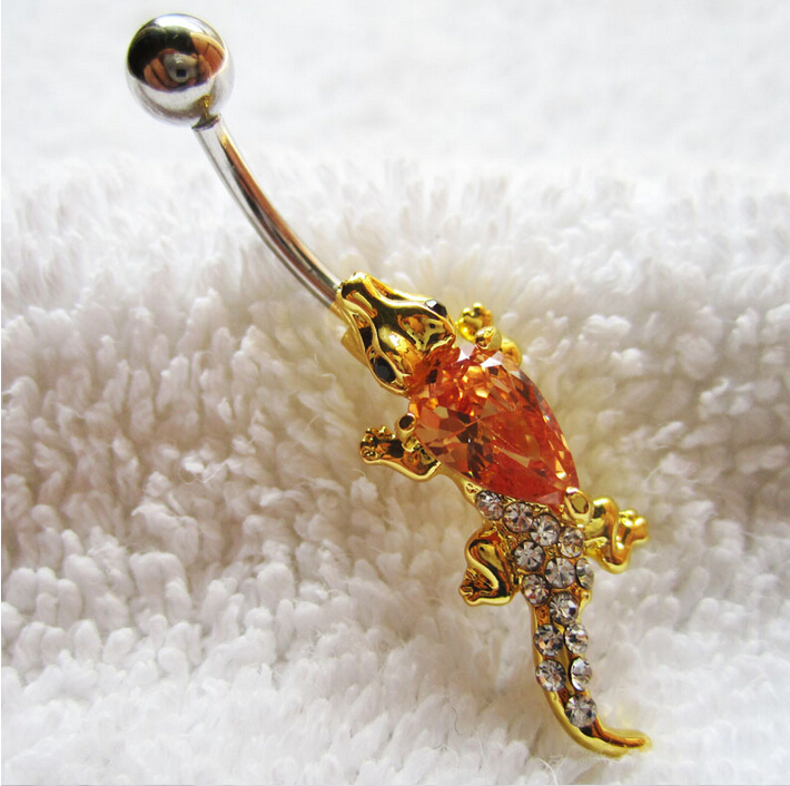 Crocodile Navel Rings Clear Body Surgical Piercing Jewelry