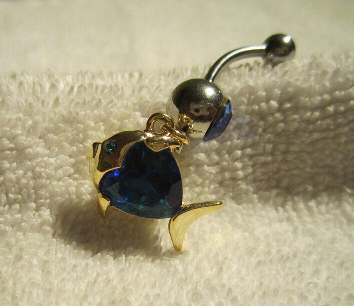 goldfish Navel Rings Clear Body Surgical Piercing Jewelry