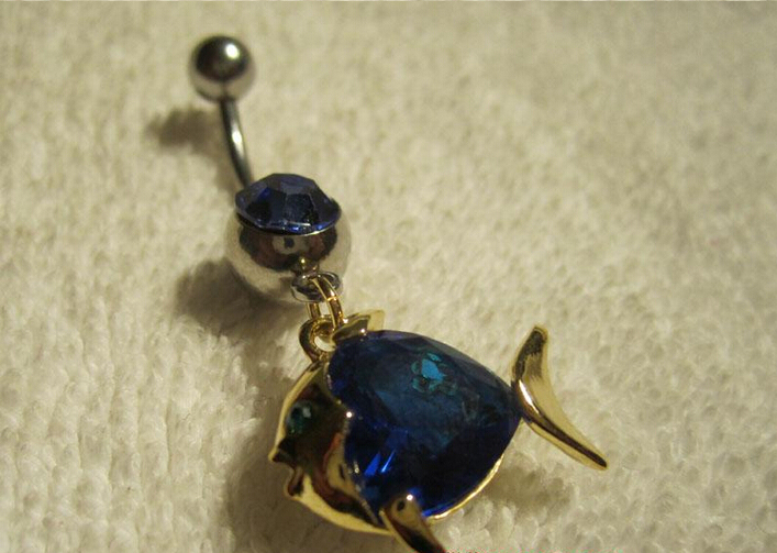 goldfish Navel Rings Clear Body Surgical Piercing Jewelry