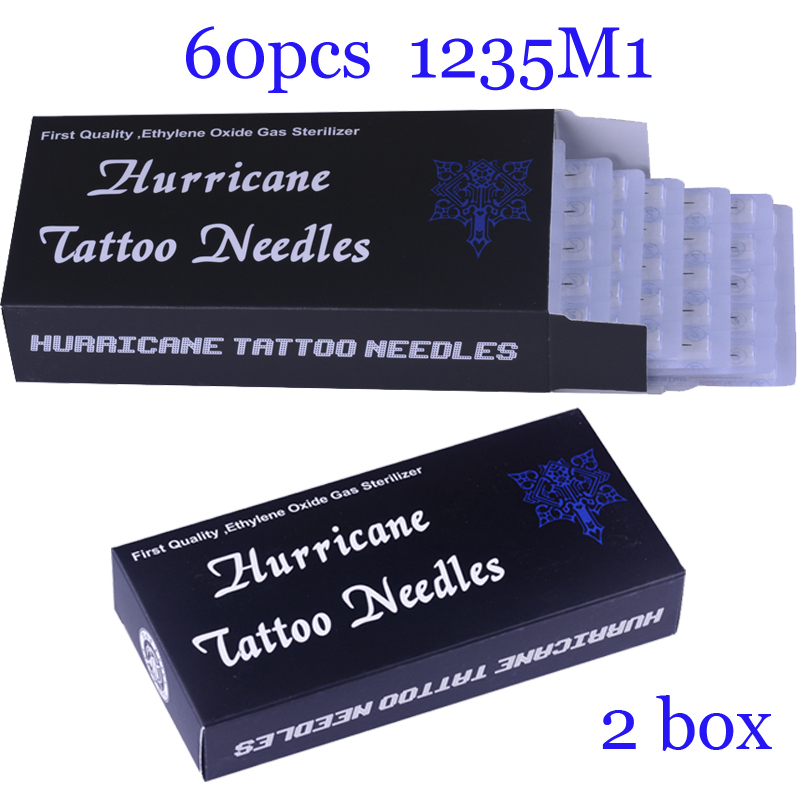 100Pcs Single Stack Magnum Super Quality Hurricane Tattoo Needles 1235M1 with 2BOX